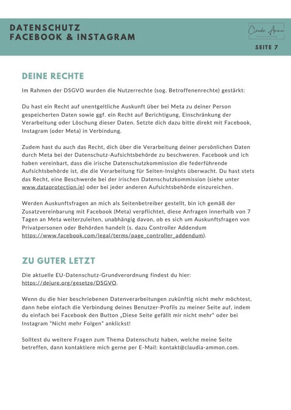 Datenschutzerklärung Meta Seite 7